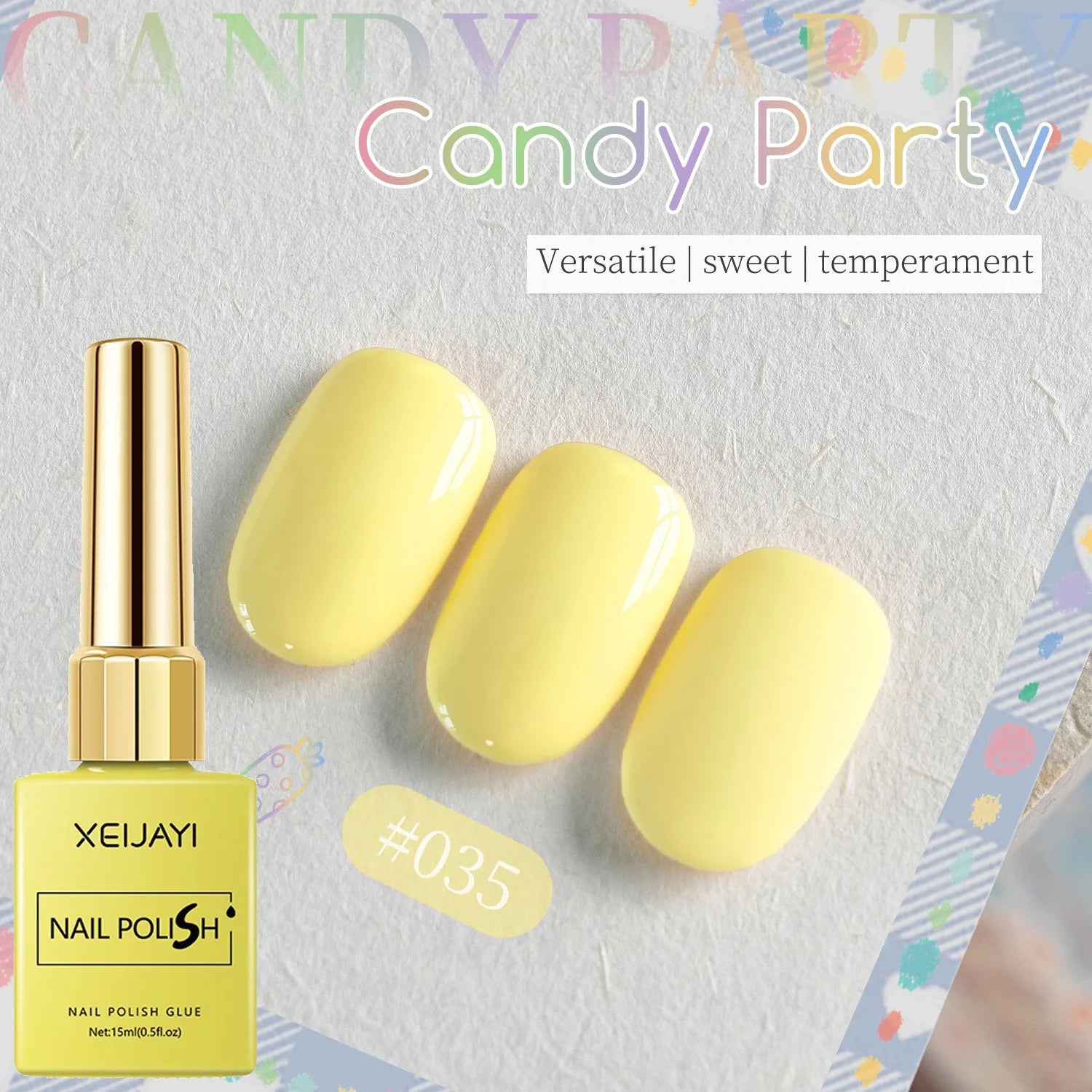 Candy Color Gel Nail Polish Set, 6 Colors High Saturation Macaron Solid Nail Gel, Pastel Purple Peach Pink Salon Quality Varnish Qme W035