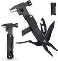 Adjustable Wrench Multitool Hammer for Survival,14in1 Emergency Escape Tool With Knife,Plier,Screwdrivers,Saw,Fish Descaler etc Qme Default Title