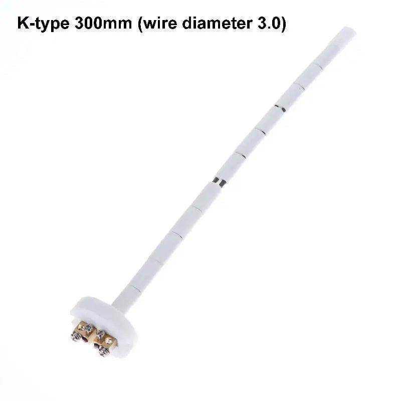 WRN-010 K Type Thermocouple Sensor 0-1300°C High Temperature Ceramic Core Thermostat Probe for Furnace Resistance Kiln Qme B4