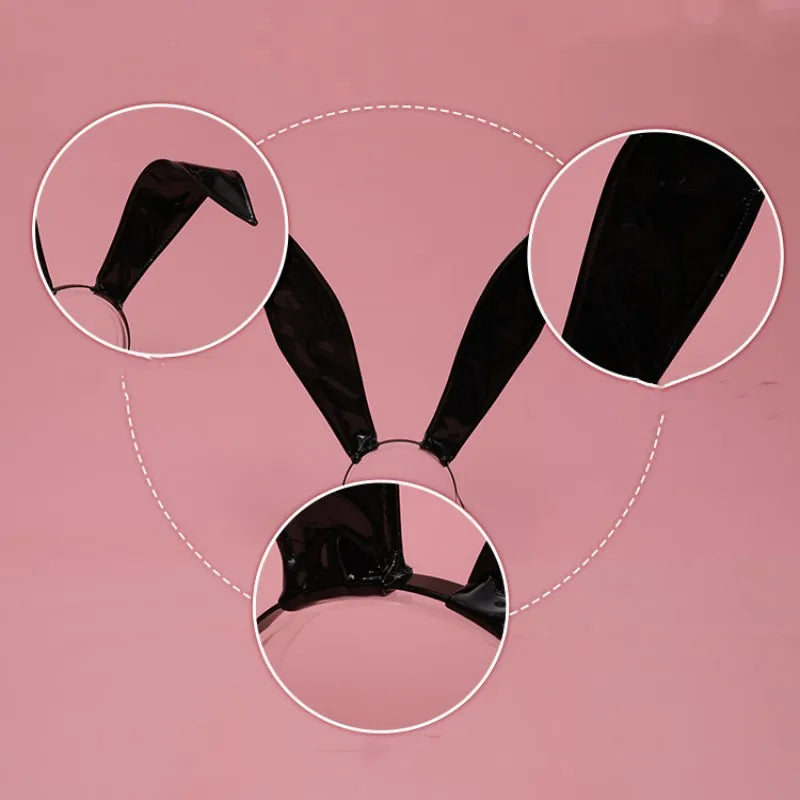 2D Anime Sexy Bunny Girl Maids Costume Ears Headband Cosplay Cute Lolita Hairband Hair Hoop Bar Headwear Party Hairpin Accessory Qme