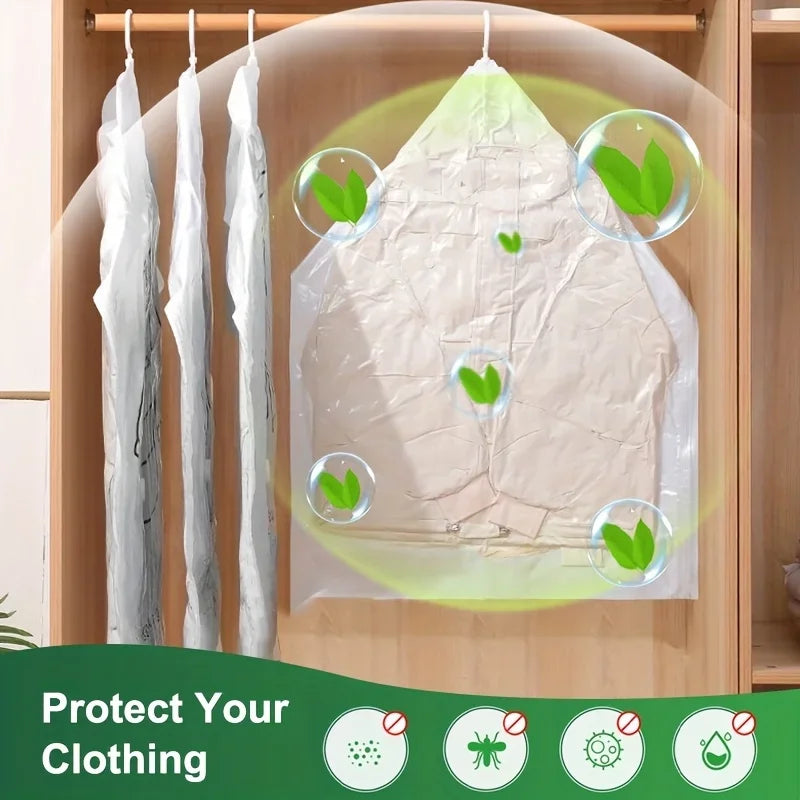 Hanging vacuum storage bag, space saving vacuum sealed bag, ultra thick and long storage bag Qme