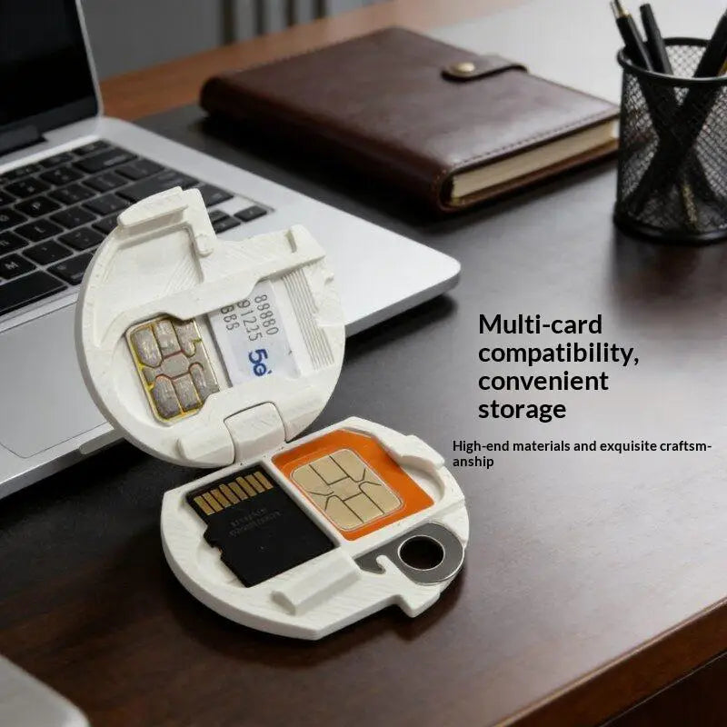 3D Printed SIM TF Card Holder Anti-lost Memory Storage Case Eject Pin Qme