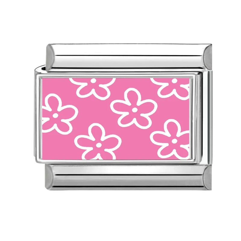 Y2K Wholesale Love Heart I Myself Flowers Italian Charm Link Fit
