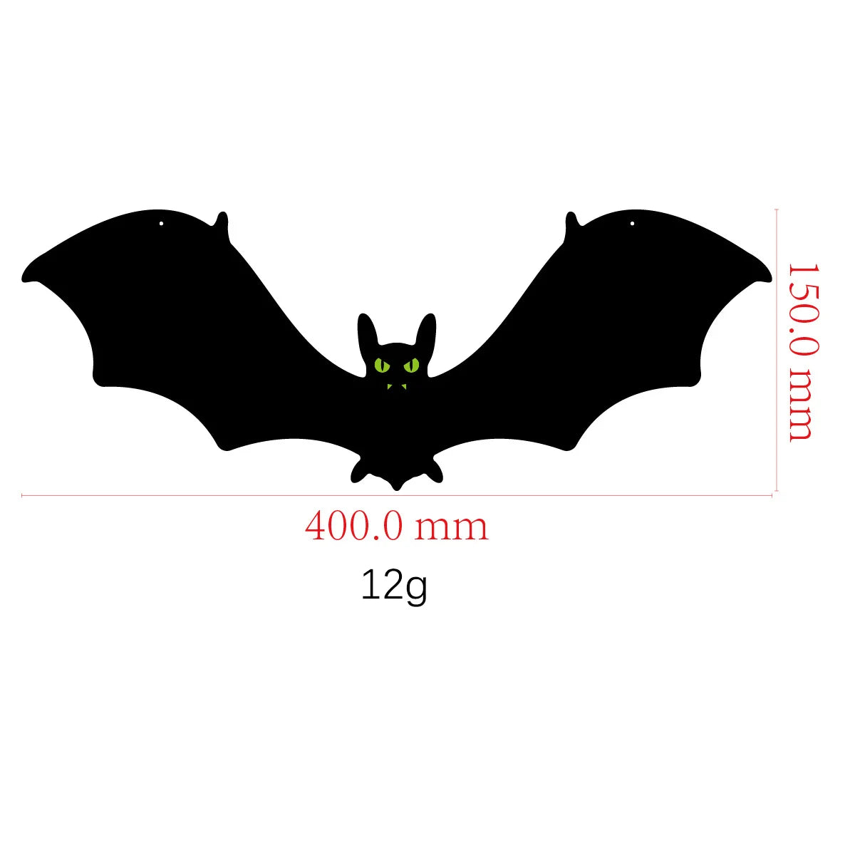 Glowing Eye Bat Pendant Halloween Decoration Spider Luminous Bat Outdoor Party Courtyard Wall Decoration Hanging Tree Ornaments Qme 1PCS Big Bat