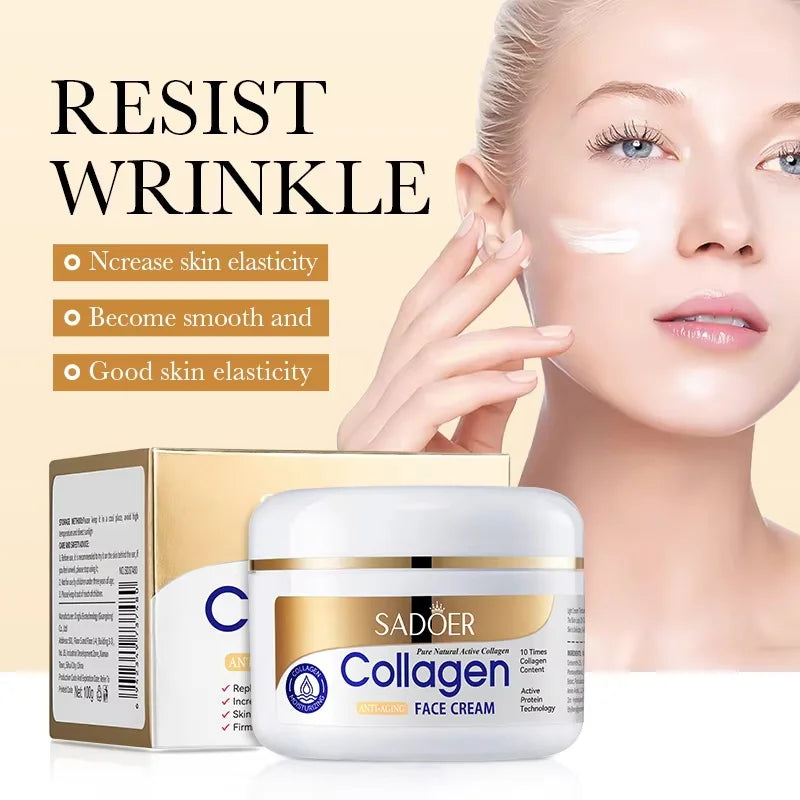 SADOER Collagen Firming Face Cream sknicare Moisturizing Hydrating Face Creams Faical Cream Beauty Face Skin Care Products Qme