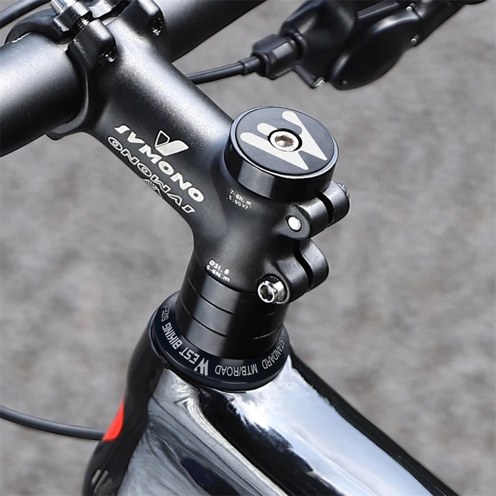 WEST BIKING MTB Bicycle 44mm Headset Double Bearing 28.6 Straight Tube Bike Fork Steering Column Spacers Stem Cap BMX Parts Qme