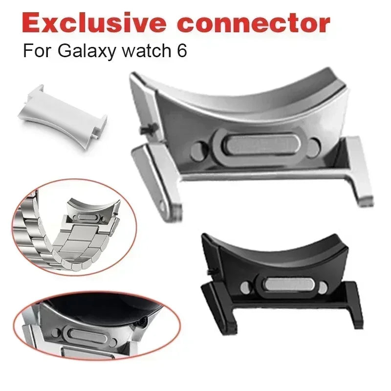 Quick Fit Connector for Samsung Galaxy Watch 6 5 4 10 44mm for Galaxy Watch6 Classic 43 47 42 46mm 2pcs Stainless Steel Adapter Qme