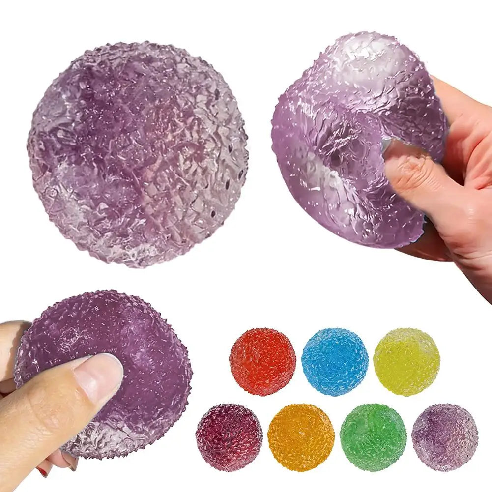 Ice Ball Maltose Squishy Toys Stress Multicolor Texture Sensory Qme Purple