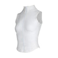 Ins Fashion Slim Fit Yoga Tight Vest Sweat-absorbent Black White Crop Qme White XXL
