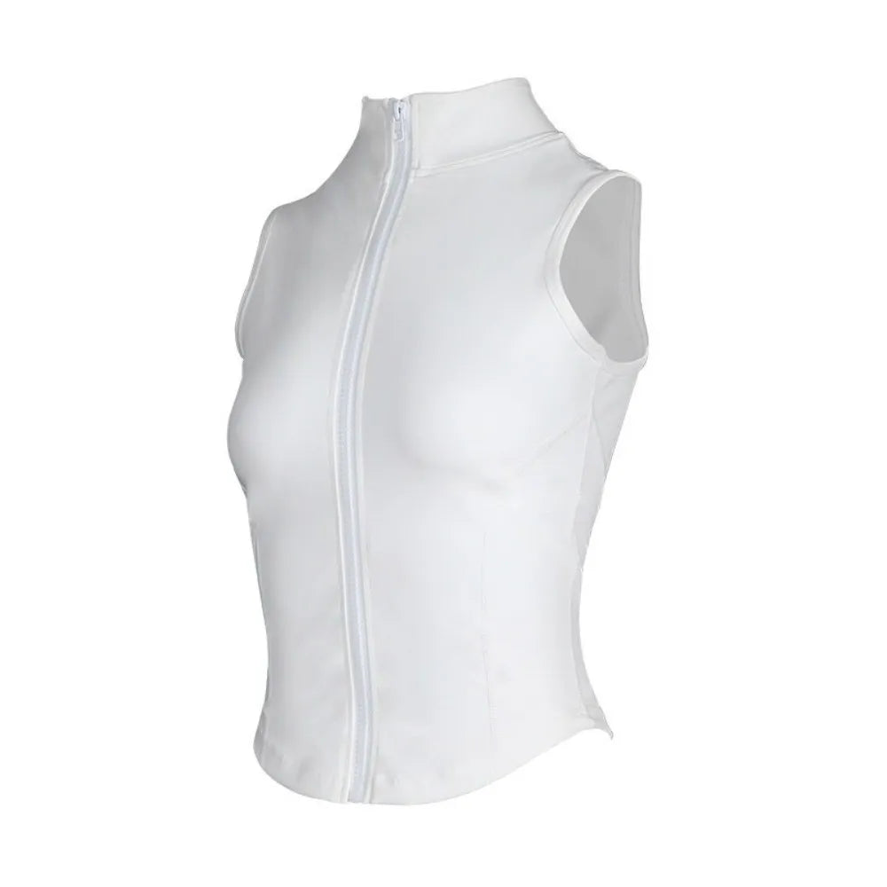 Ins Fashion Slim Fit Yoga Tight Vest Sweat-absorbent Black White Crop Qme White XXL