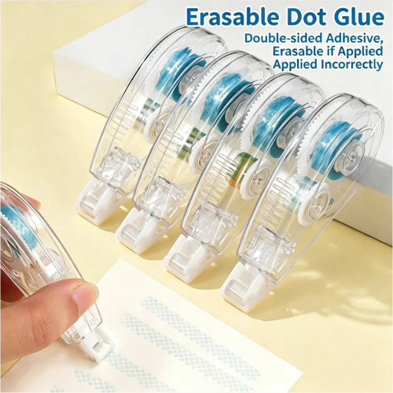(4pcs/1set)Double-Sided Adhesive Dots Glue Tape, Acid Free & Archival-Safe, Permanent Tape Roller Tape Runner, Adhesive Tape Dis Qme