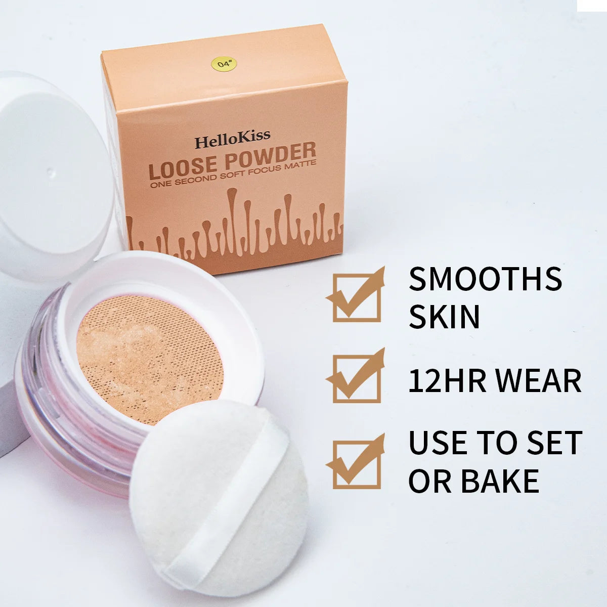 5 Colors Loose Powder Can Reduce Pores and Fine Lines, With a Long-lasting Matte Effect and Natural Facial Makeup Powder Qme