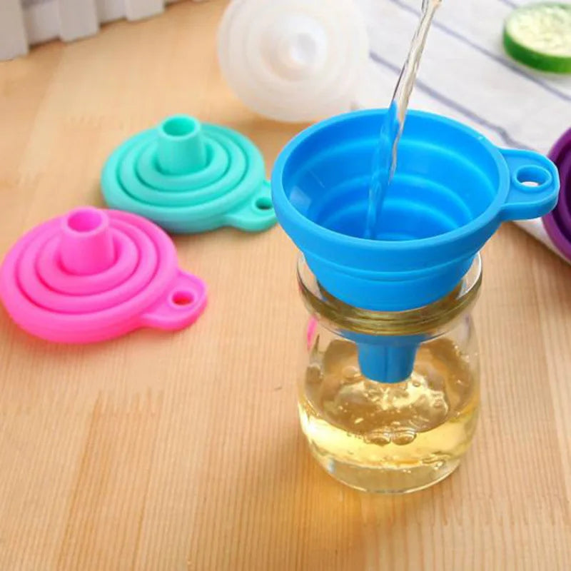 Food Grade Silicone Folding Funnel Portable Small Multi-purpose Qme