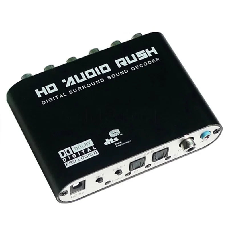 DTS AC3 Decoder Digital Fiber Coaxial To Analog Audio Converter 5.1 Channel AC3 Digital Conversion 24 Bit Audio DSP Qme