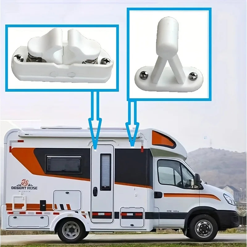 1 T-shaped suction lock bracket for the rear door of a camper van, used as a door handle for camper vans, a silent buffer Qme