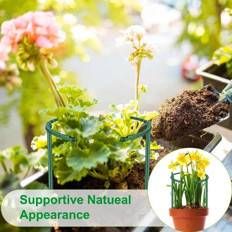 Plastic Plant Support Pile Stand Plant Support Pile for Flowers Greenhouses Arrangement Fixing Rod Holder Garden Tools Qme