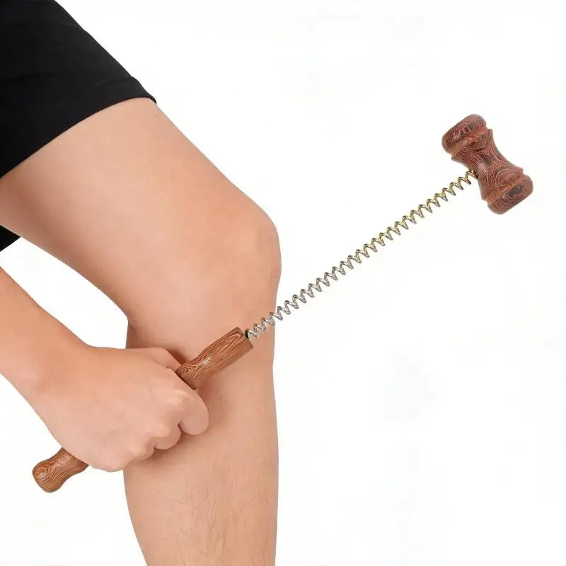 Wooden Massager Ball Hammer Reduce Soreness Percussion Spring Fatigue Qme