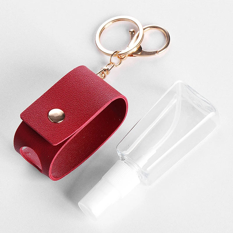 Hand Sanitizer Bottle Mini Hands Hydroalcoholic Gel PU Leather Qme