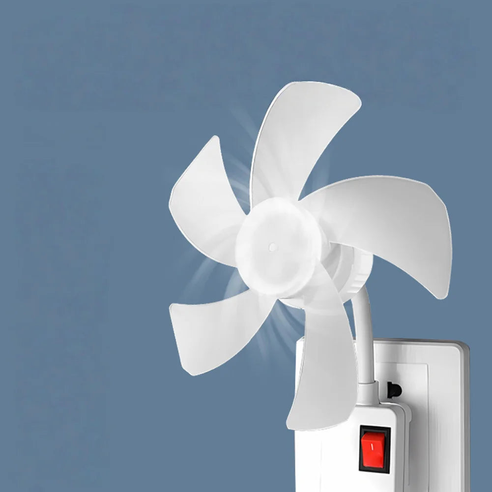 Indoor Ceiling Fan Household 5 Blade Socket Fan With Switch Strong Winds Mini Play Plug Fans Summer Qme
