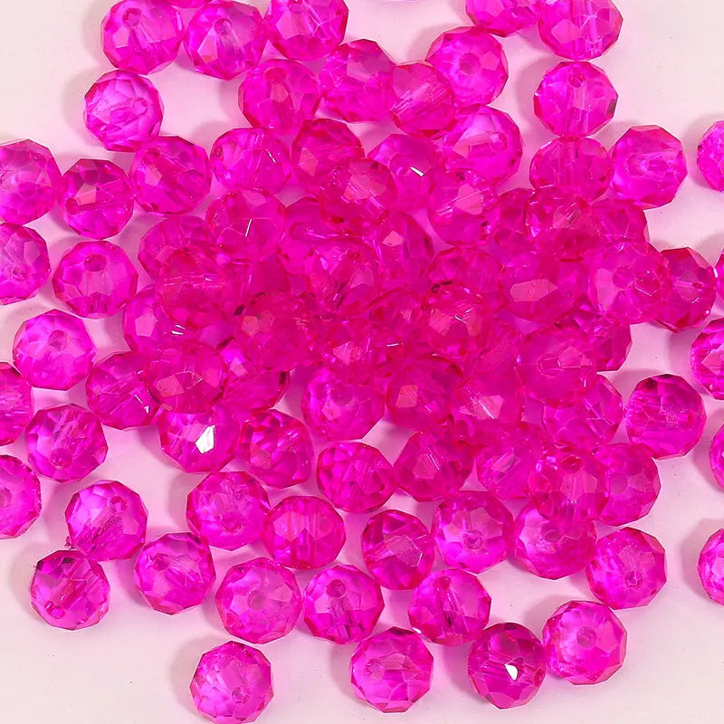 3*4mm 4*6mm Rondelle Faceted Loose Spacer Glass Beads Crystal Round Beads for Jewelry Making DIY Necklace Bracelet Accessories Qme
