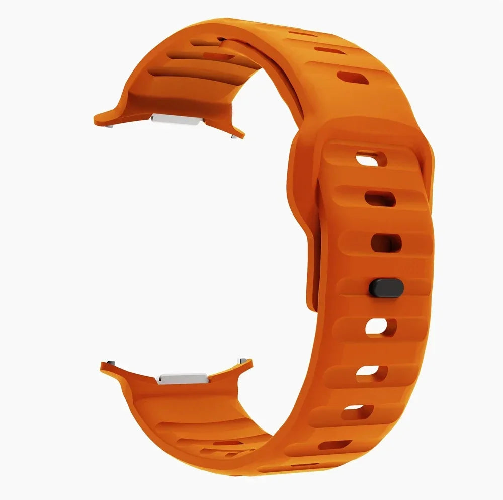 No Gaps Silicone Sport Strap For Samsung Galaxy Watch Ultra 47mm Band For Watch Ultra Replacement Bracelet Watchband Qme orange watch 7 ultra 47mm