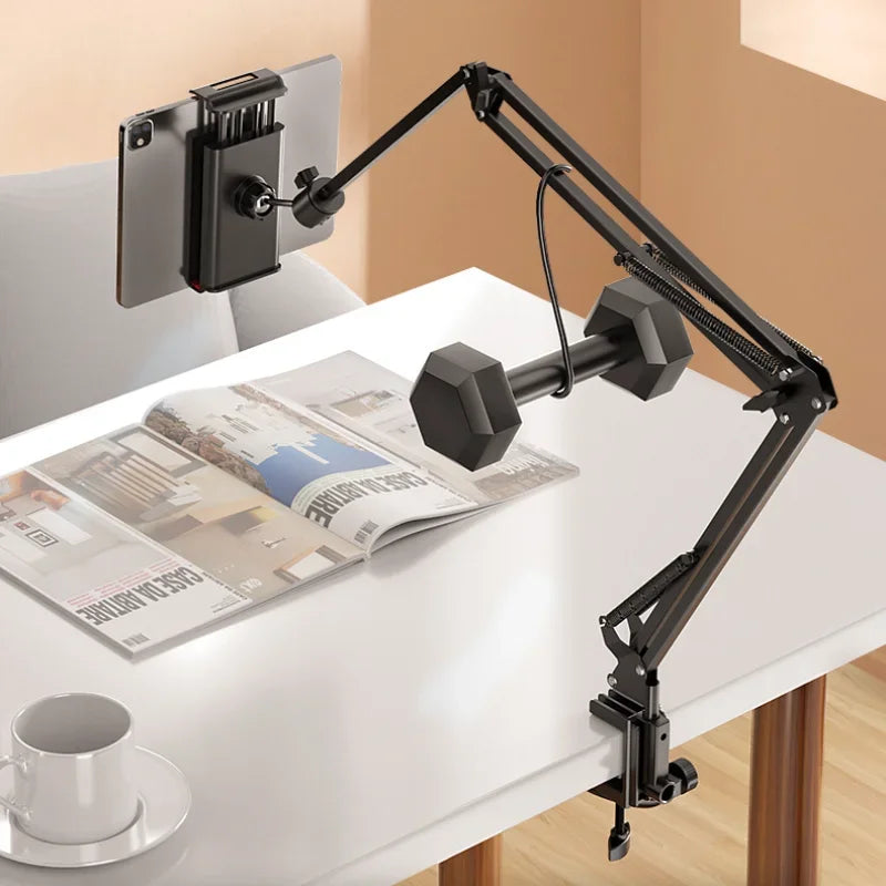 360Degree Long Arm Tablet Holder Stand for 4 to 11inch Tablet Smartphone Bed Desktop Lazy Holder Bracket Support for iPad Qme