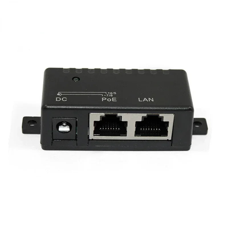 802.3af PoE injector PoE splitter Gigabit 24V 48V passive injector with 2.1x5.5mm DC RJ-45 connector for IP Camera VOIP Phones Qme