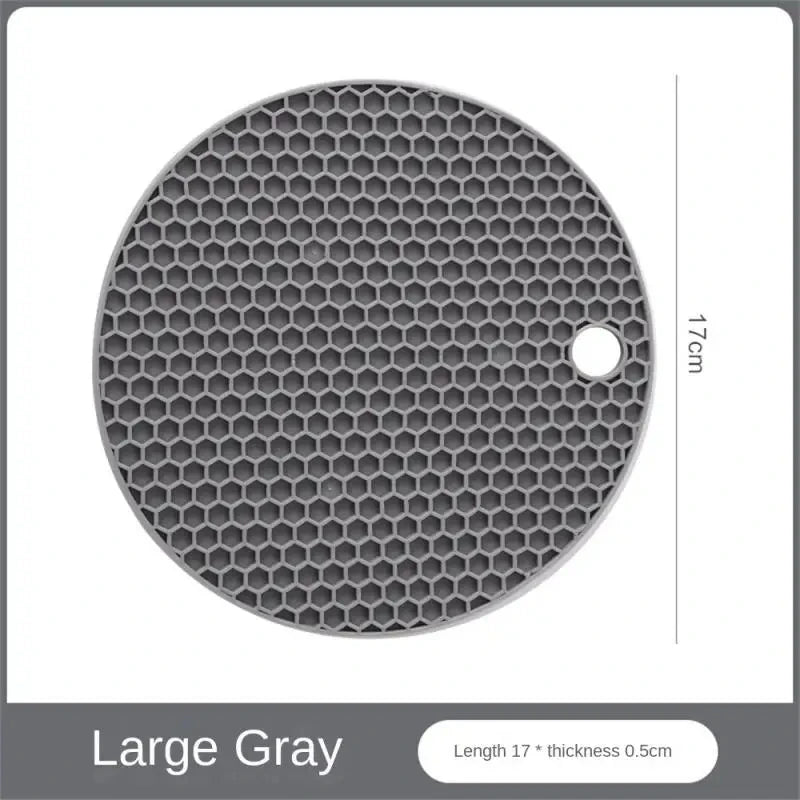 Multifunctional Kitchen Silicone Tableware Mat Hot Dishes Heat Resistant Pads Non Slip Pot Holders Kitchen Counter Accessories Qme Large Gray Currency