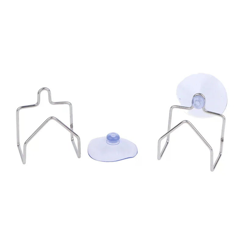 1/2/3Pcs Stainless Steel Drain Rack Suction Cup Cleaning Cloth Shelf Dish Drainer Sponge Holder Sink Kitchen Organizer Qme