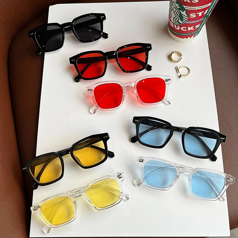 New Arrival Brand High-quality New Polygon Meter Nail Square Sunglasses Female Lady Eyeglass Cat Eye Casual Goggles UV400 Qme