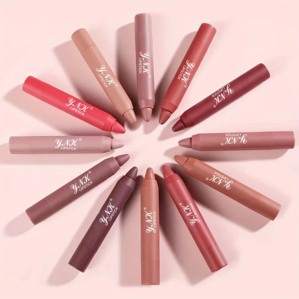Matte Lipstick Pen Automatic Rotary Pencil Waterproof Non Fading Lip Qme