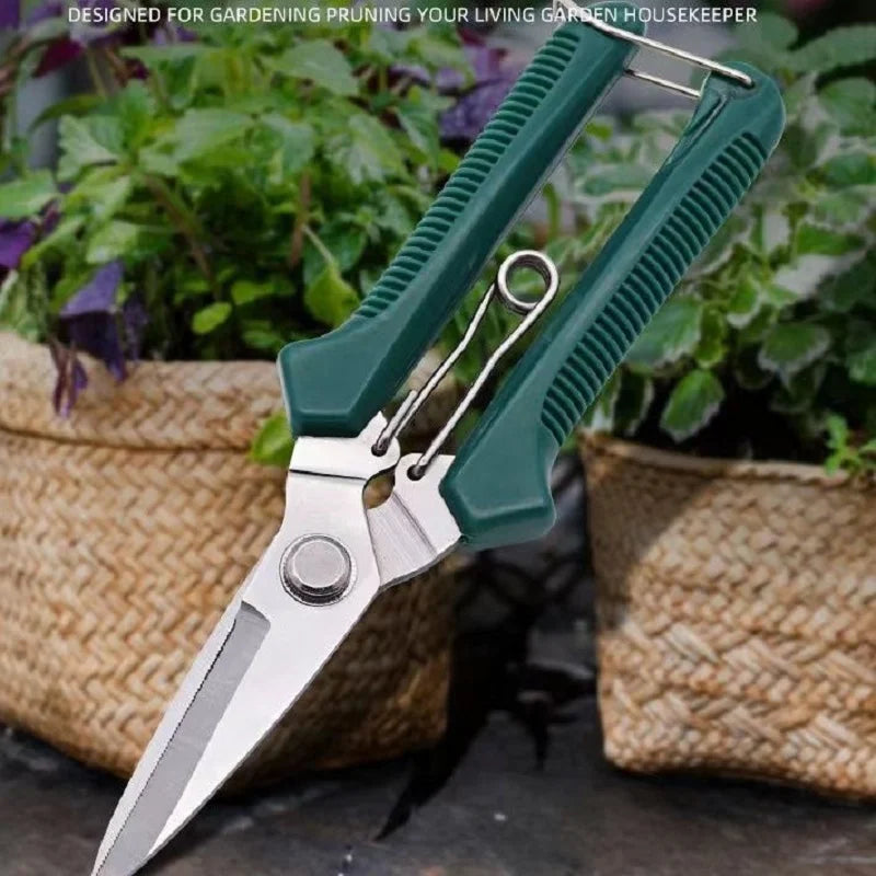 Straight Head Pruning Shears Non-slip Handlestainless Steel Outils Qme