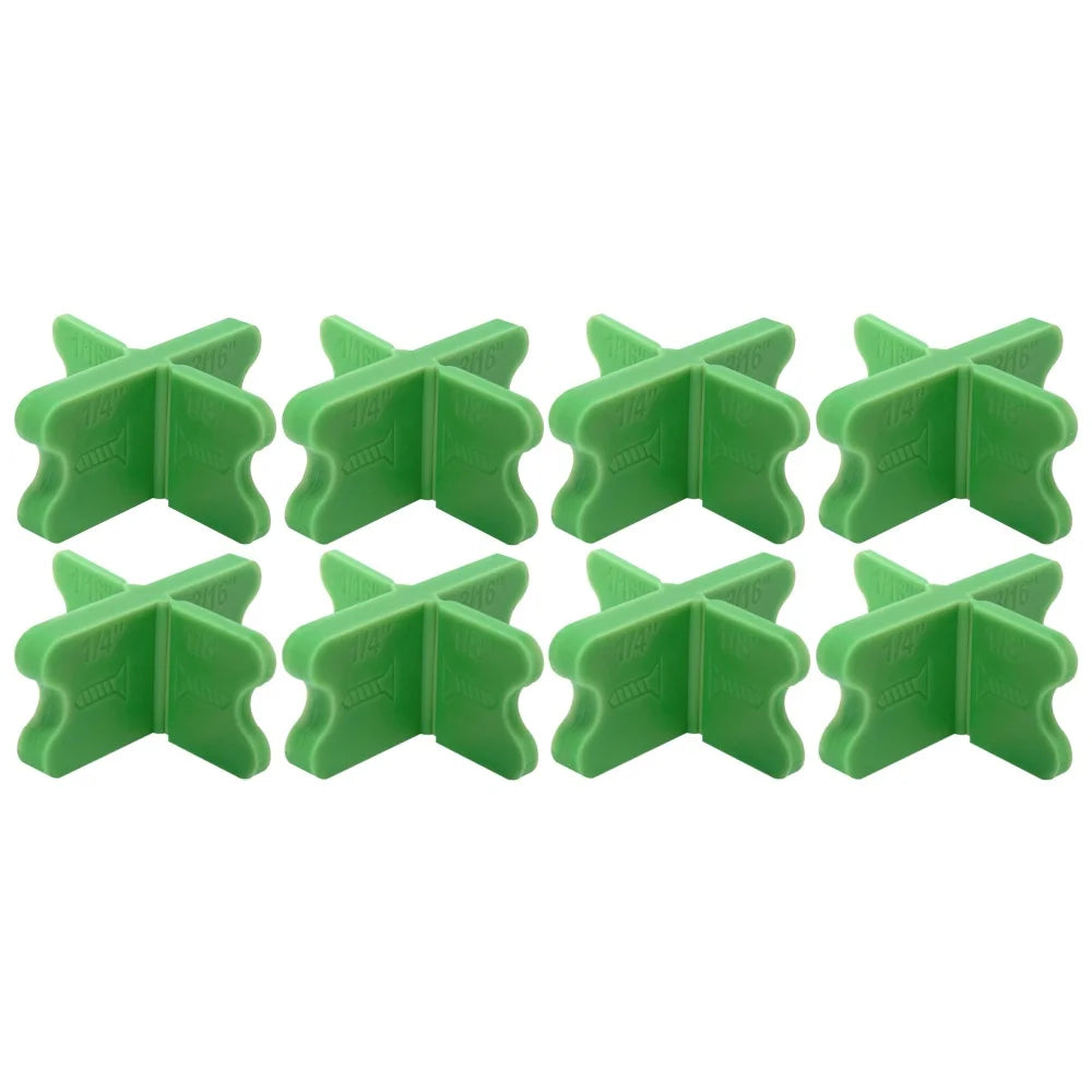 1-8PCS Deck Spacer Tool Set 4 Size Gap Green Deck Spacers Reusable Wood Composite Decking Installation Alignment Leveling Gasket Qme 8PCS