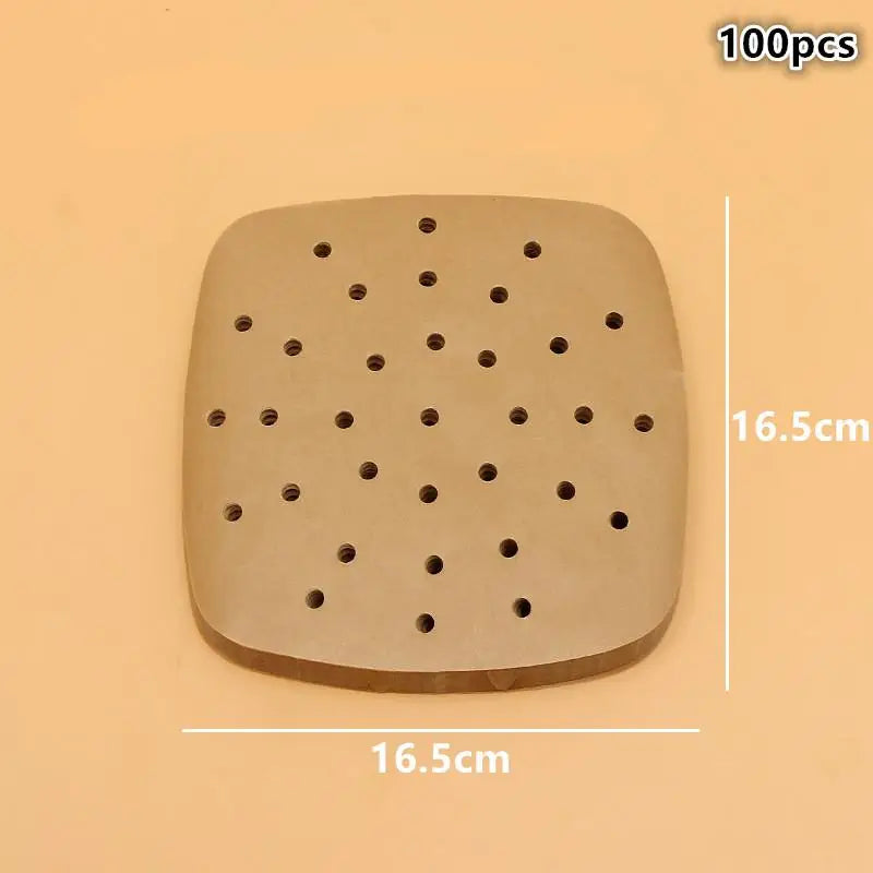 Square Air Fryer Paper Disposable Parchment Liners Non-stick Steamer Qme 16cm