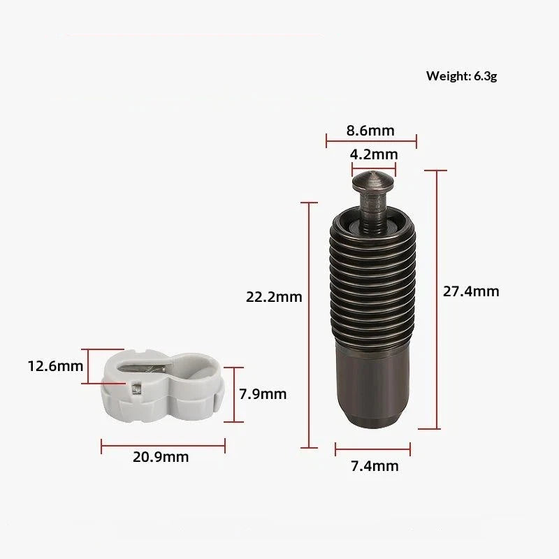 5 Set Elastic Invisible Connector Panel Furniture Connectors Cabinet 2-in-1 Fixed Component Household Hardware Accessories Qme A6