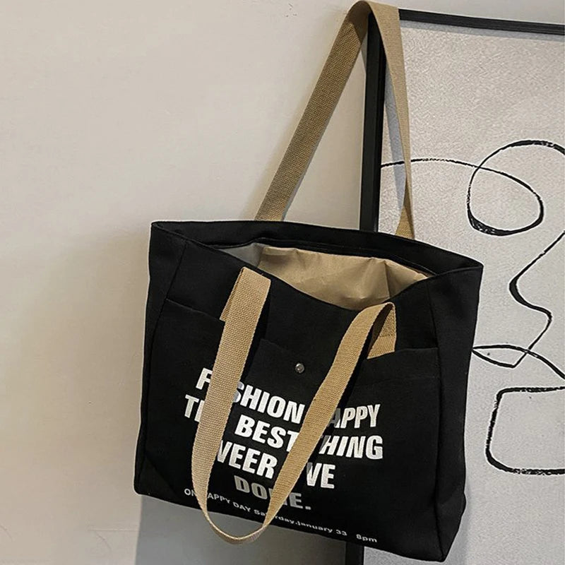 Student Classes Commute Laptop Carrying Bag Casual Handbags Canvas Qme