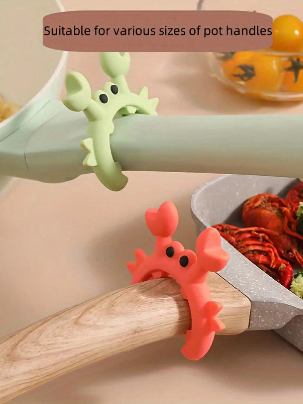 1 2 3 Crab Shaped Silicone Spatula Holder Kitchen Utensil Placement Qme