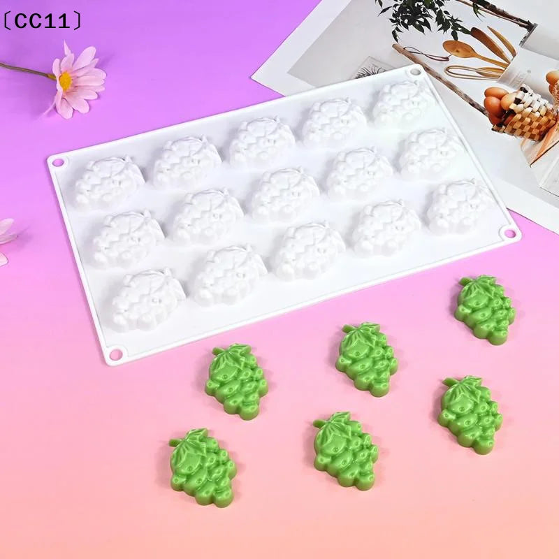 Grape Skewers Bananas Shape Silicone Molds Chocolate Mousse Cake Mold Qme