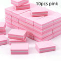 10 50 Mix Double-sided Mini Nail File Blocks Colorful Sponge Polish