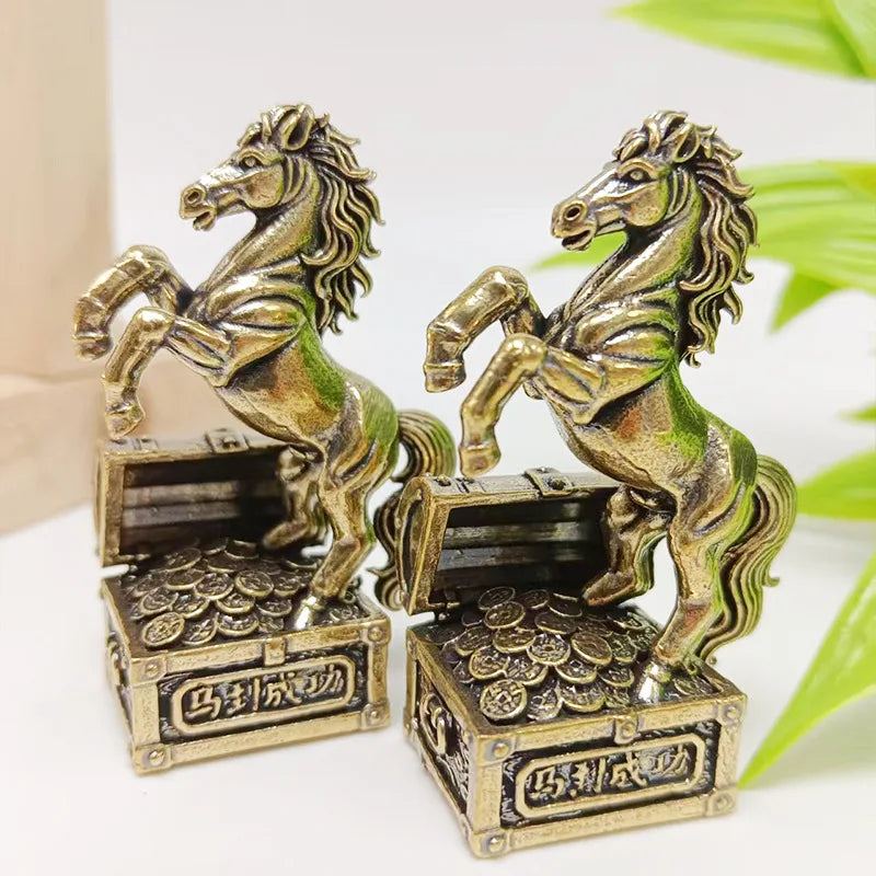 Horse Figurine Miniatures Crafts Office Home Decor Accessory Zodiac Qme
