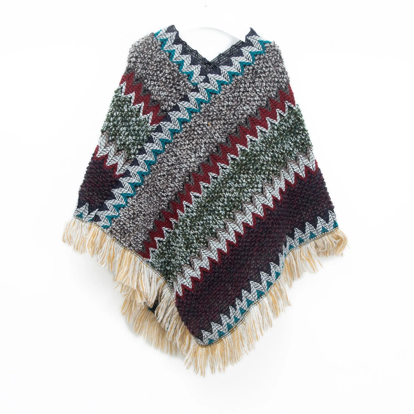 Women Ethnic Style Knitted Cardigan Cape Poncho Wrap Retro Tassel Shawl Stole Cloak Travel Warm Shawls And Wraps Pashmina Qme Navy One Size