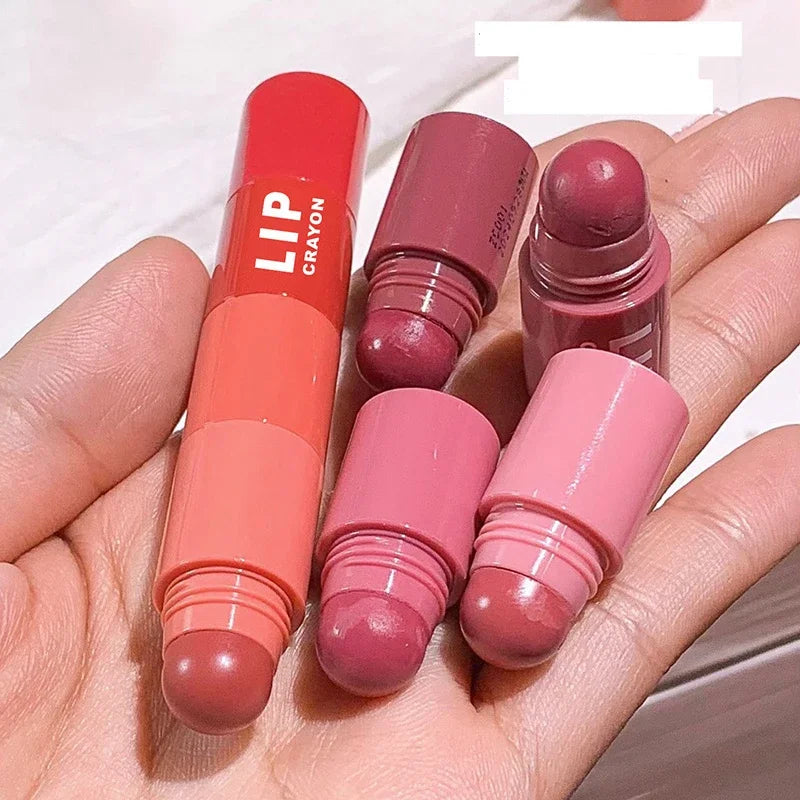 Mini Lipstick Set Matte 4 Colors Lipstick Combination 4 Sections Velvet Grapefruit Red Lip Pigment Non-stick Cup Lip Gloss kit Qme