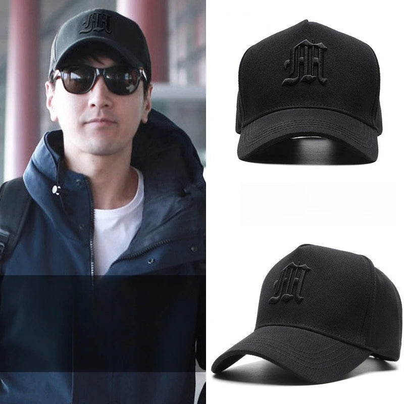 Big Head Circumference Hat Korean Version Shows Face Small Baseball Qme