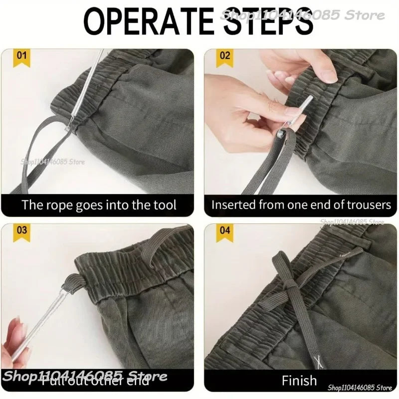 Rope Threading Tool Bendable Spring Drawstring Threader Clip Drawstring Thread Multi Functional DIY Sewing Accessories Qme