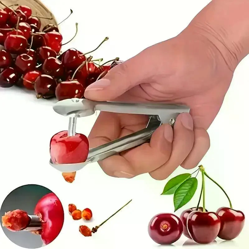 Stainless Steel Cherry Pitter Quick Pitting Suitable For Home And Outdoor Use Fruit Preparation Tool Kitchen Gadget for Jam Qme
