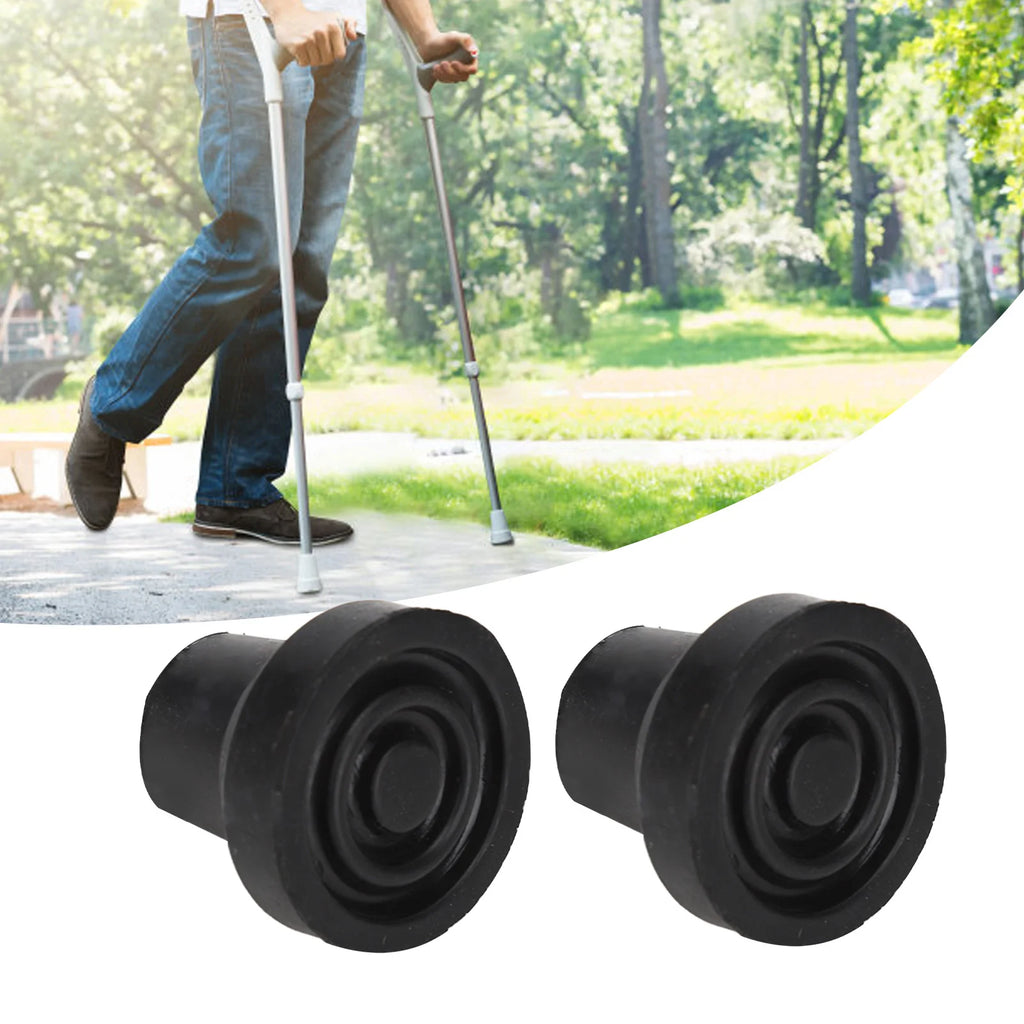 Cane Tips Rubber Skid Resistance Wearproof Walking Crutch Tips for Standard and Folding Walking Sticks Walking Cane Tips Qme