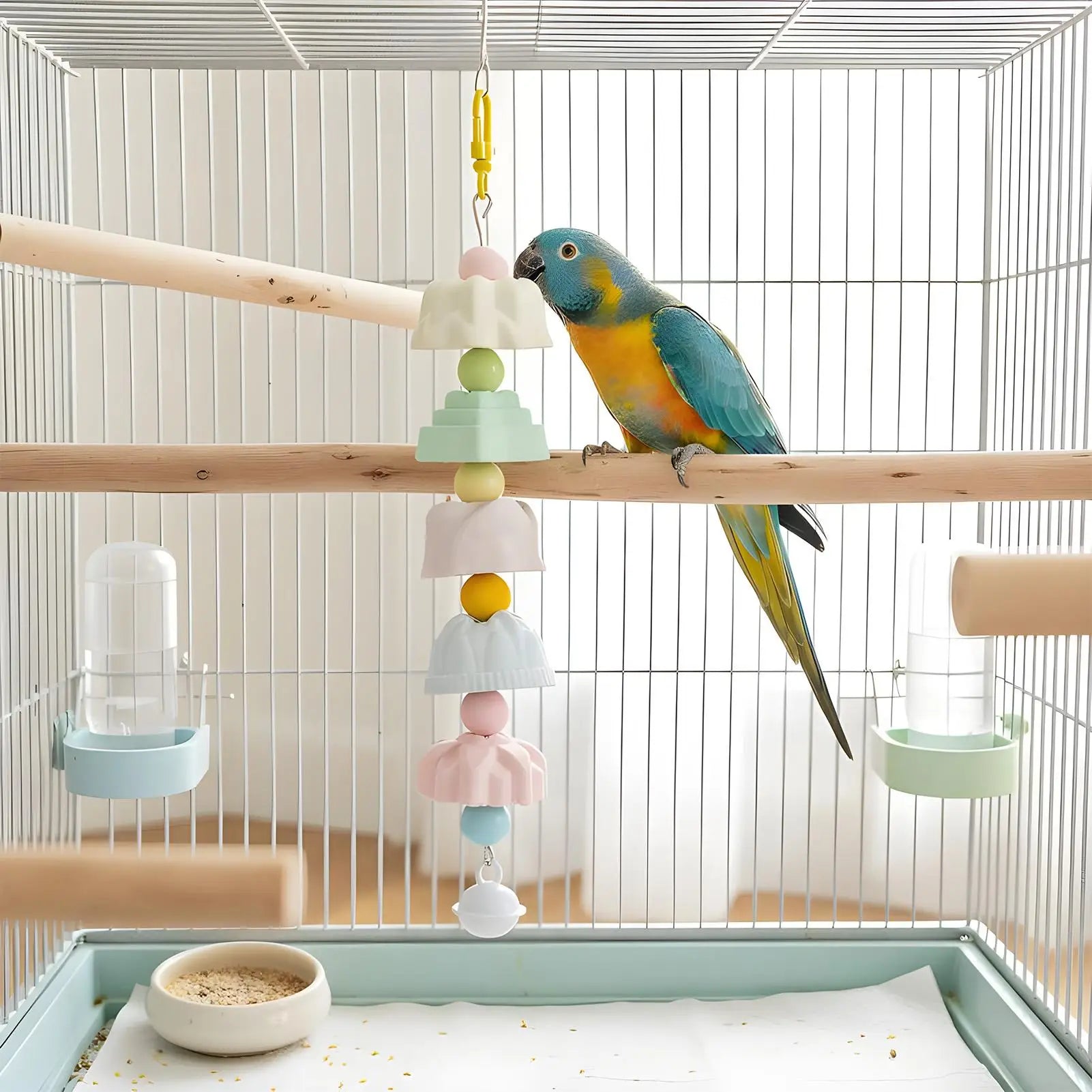 Bird Toys Scratch-resistant Pet Grinding Supplies Bird Chewing Toys for Conures for Macaws Sparrow Parakeet Lovebird Conures Qme