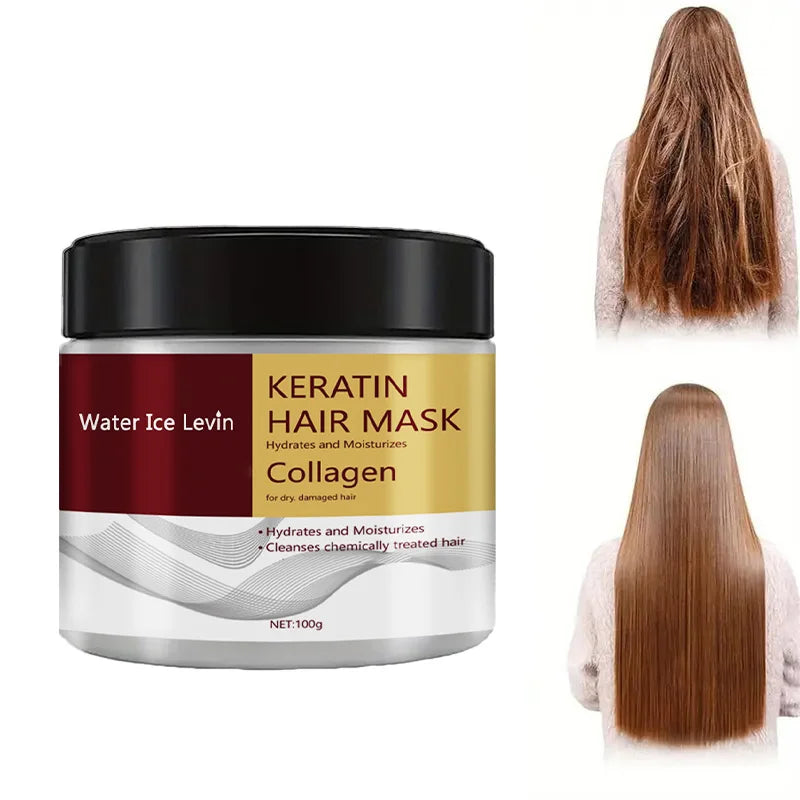 Collagen Keratin Hair Mask Dual Oil Control Moisturizer Conditioner Soft Smooth Frizz Damaged Repair Revitalize Hair Care Qme