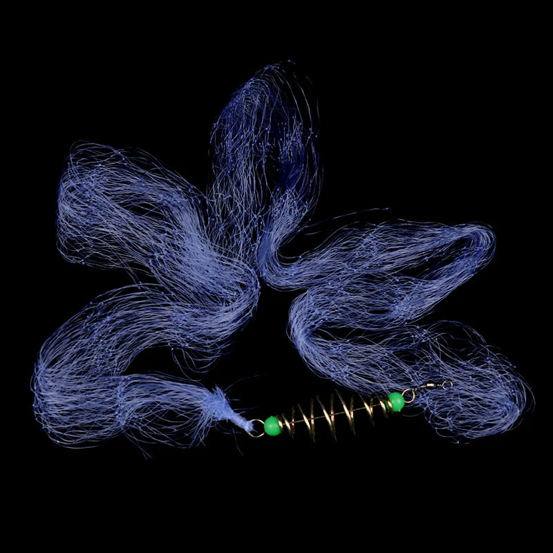 Lots Durable Fish Bait Net Nylon Folding Fishing Spring Luminous Qme