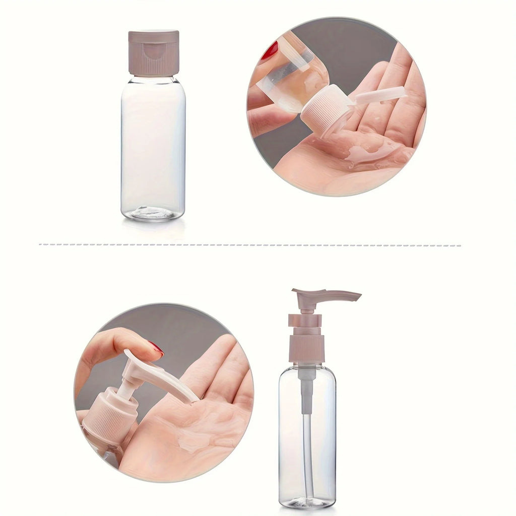 11Pcs refillable travel bottle set for toiletries, leak-proof travel size containers - travel accessories for easy packaging Qme